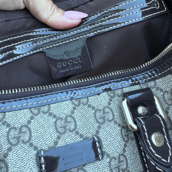 Gucci GG Supreme Joy Boston Medium Top Handle Monogram Satchel Hand Bag - Picture 8 of 10